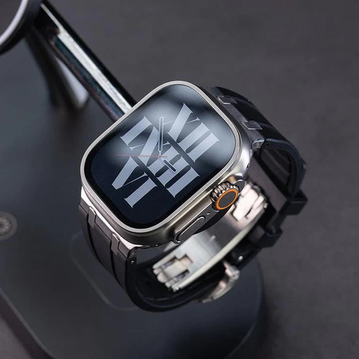 NEW Silicone Band With Butterfly Buckle For Apple Watch