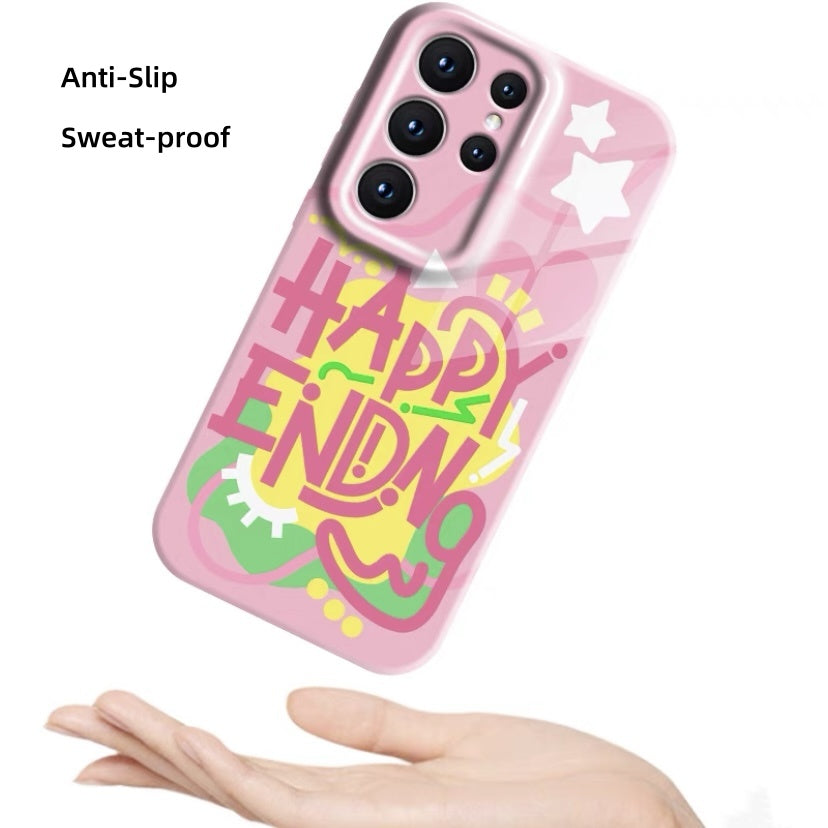 Cartoon Text New Trendy Case for Samsung Galaxy S - Rich Happy Lucky