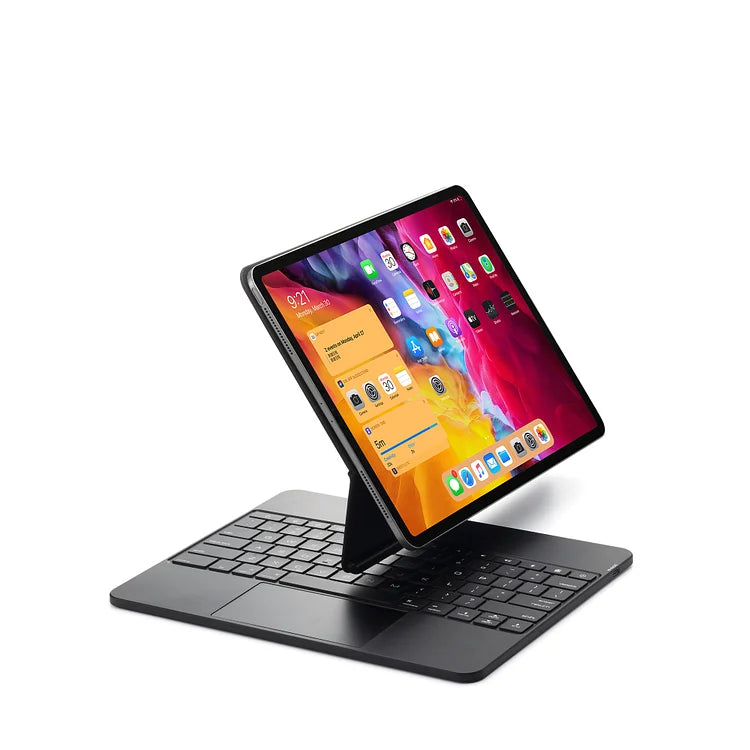 For 12.9" iPad (Pro3,4,5,6), 180° Fold Back + 360° Rotation: Keyboard Case