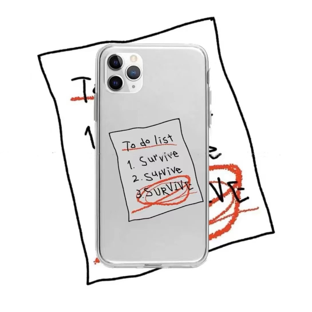To Do List Clear Case for iPhone
