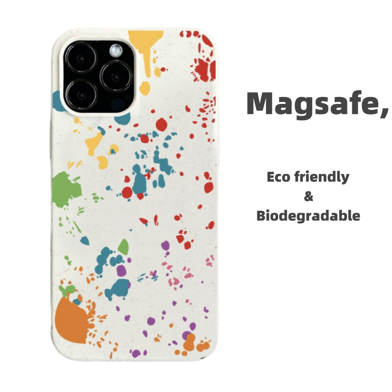 Ink Splash Art Eco-Friendly Magnetic Case for iPhone - White