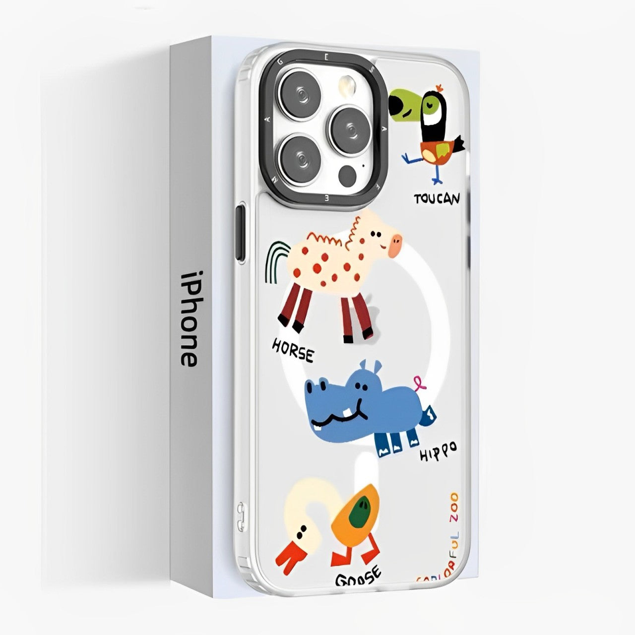Zoo White | Skin Feel Magnetic Case for iPhone