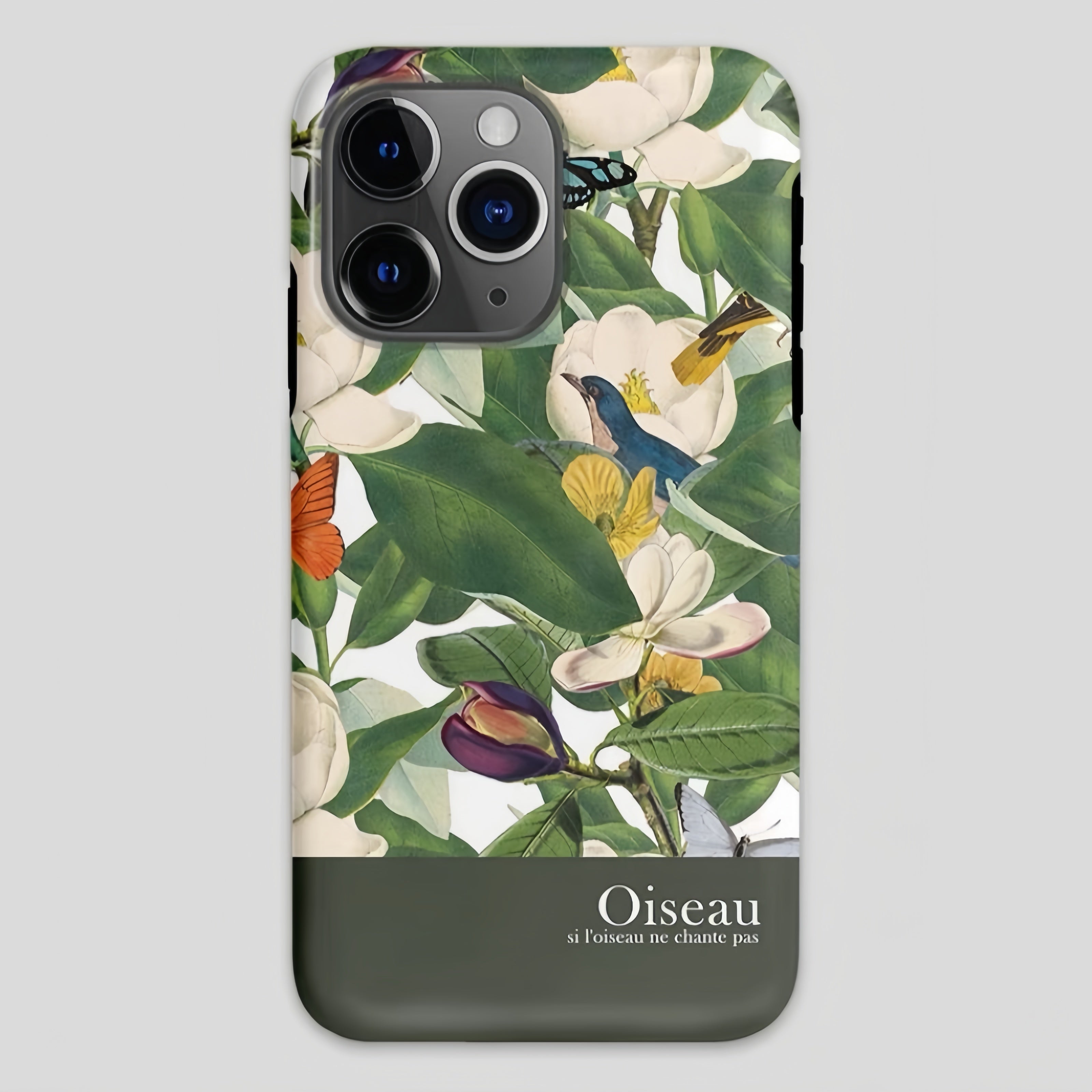 Realistic Flower and Bird Case for iPhone