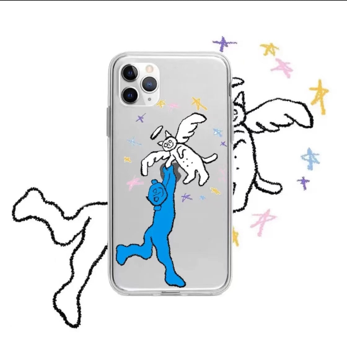Angle kitty Clear Case for iPhone