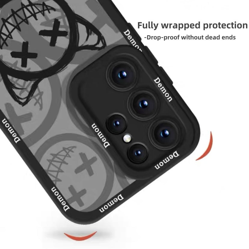 Devil Poster Liquid Silicone Case for Samsung Galaxy S - Black