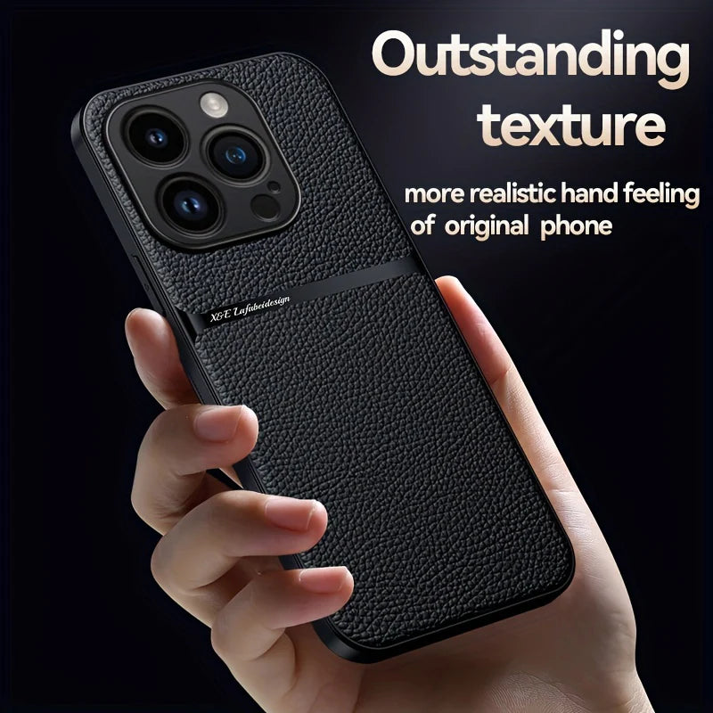 New Magnetic Artificial Leather Soft Case For iPhone