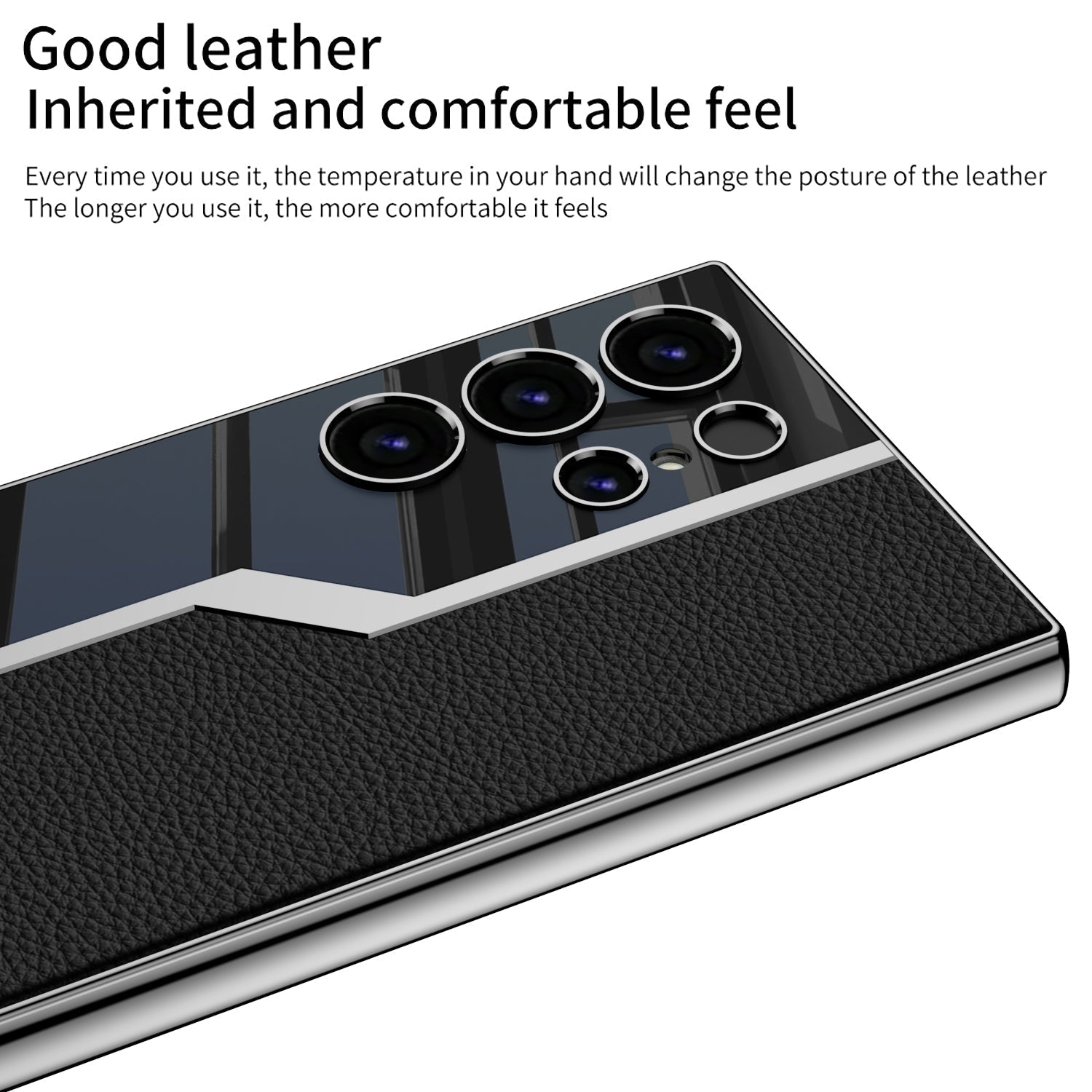 Electroplated Leather Anti-fall Protective Phone Case For Samsung Galaxy S24 S23 Ultra