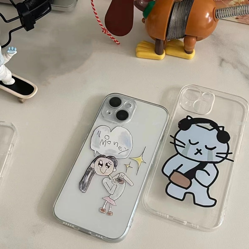 No Money Clear Case for iPhone