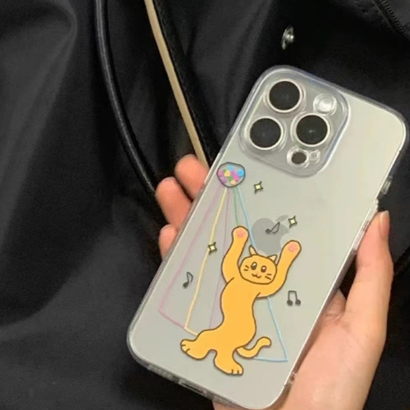 Dancing Cat Clear Case for iPhone