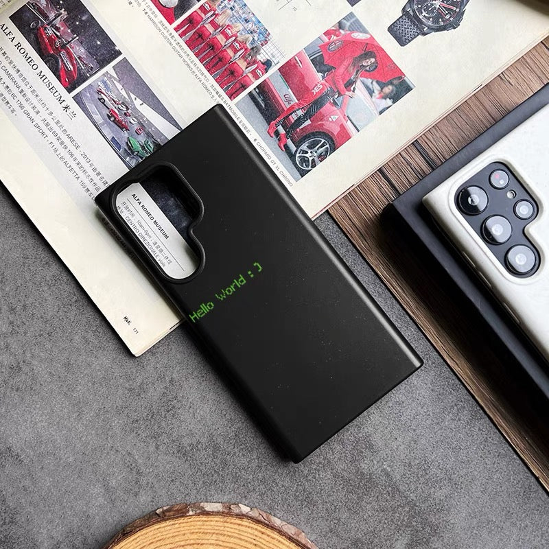 Hello World Fully degraded Case for Samsung- Black