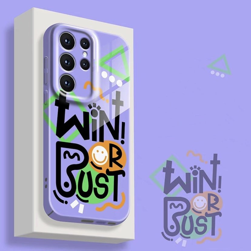 Cartoon Text New Trendy Case for Samsung Galaxy S - Win or Bust