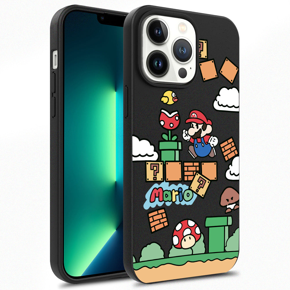 Mario Series Fully degraded Case for iPhone - Black