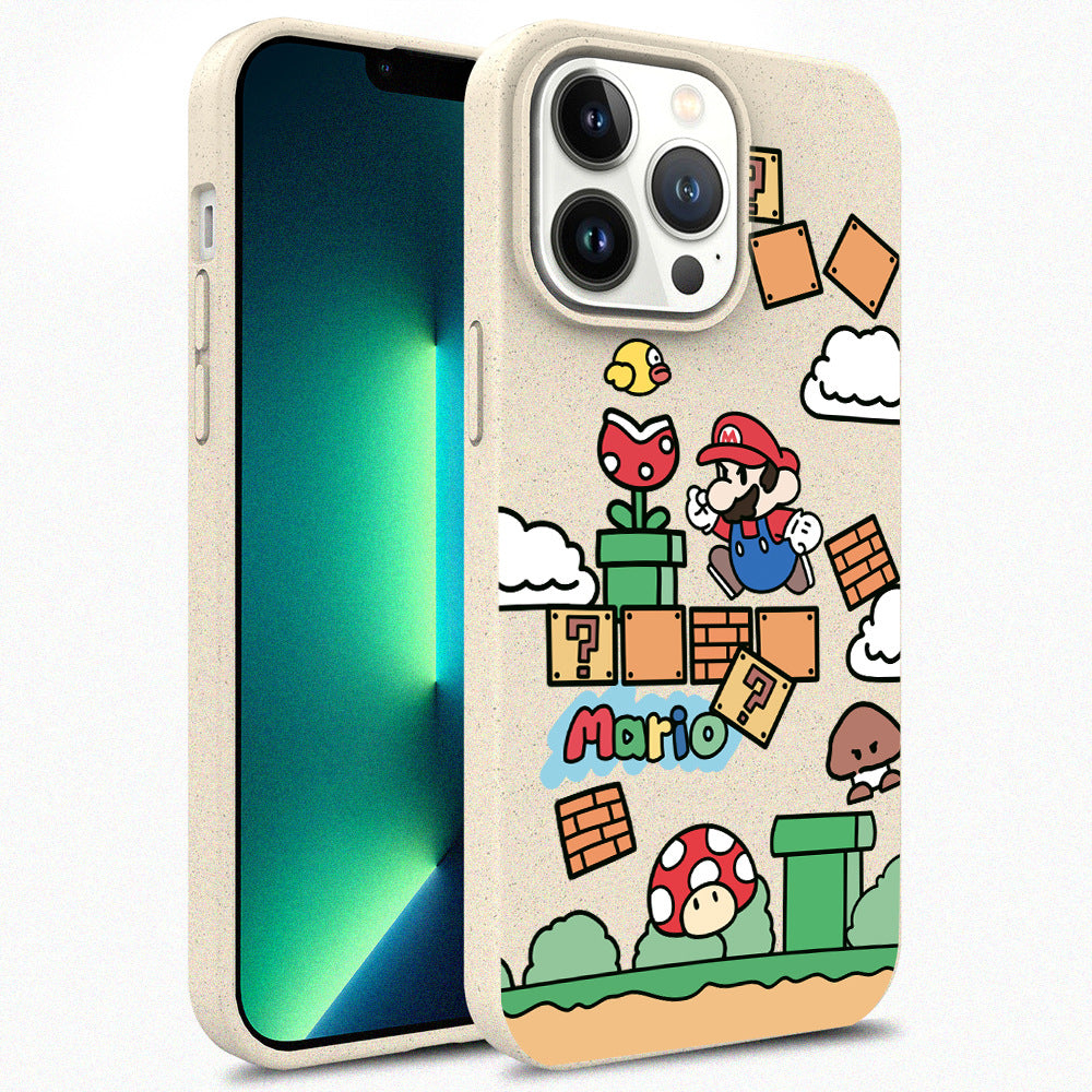 Mario Series Fully degraded Case for iPhone - White
