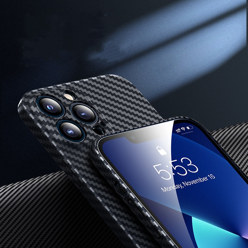 Kevlar Carbon Fiber Weave Case Shockproof Design & Full Cover Protection for iPhone