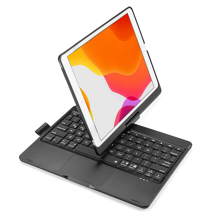 For 10.2"-10.5" iPad (7,8,9,Pro,Air3 ), Personalizeclub Classic Edition - Illuminated Keyboard, 360° Rotation, Full Protection